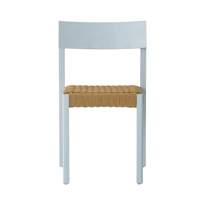 Mauro chair - Linen blue oak-paper cord - Audo Copenhagen