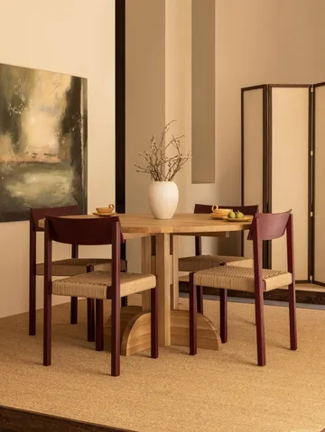 Mauro chair - Linen blue oak-paper cord - Audo Copenhagen
