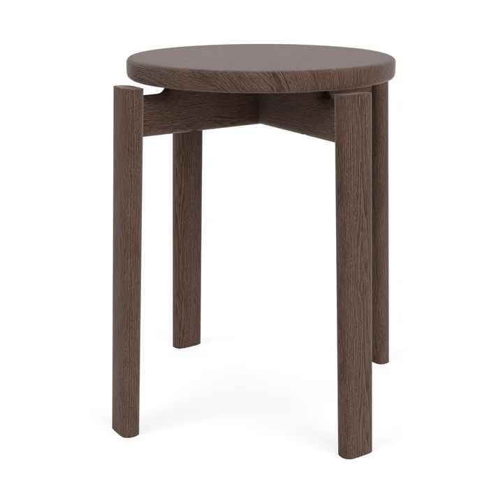 Passage round stool - Dark stained oak, Ø42.5x47.5 cm - Audo Copenhagen