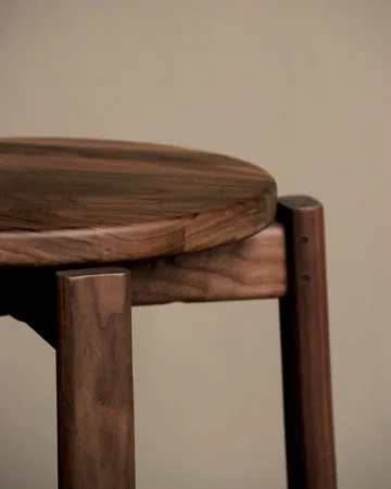 Passage round stool - Dark stained oak, Ø42.5x47.5 cm - Audo Copenhagen