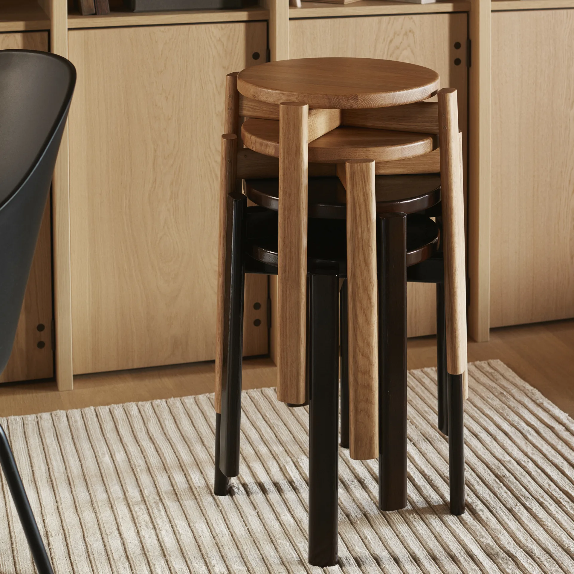 Passage round stool, Oak Audo Copenhagen
