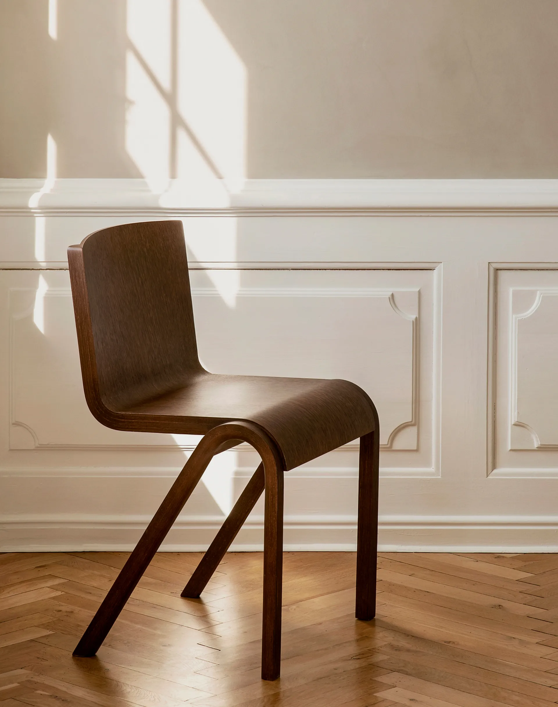 Ready dining chairs, Red stained oak Audo Copenhagen