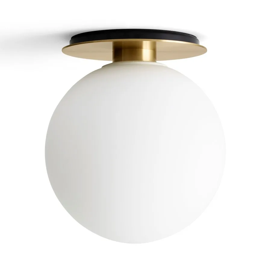 TR ceiling/wall lamp brass, matte opal glass Audo Copenhagen