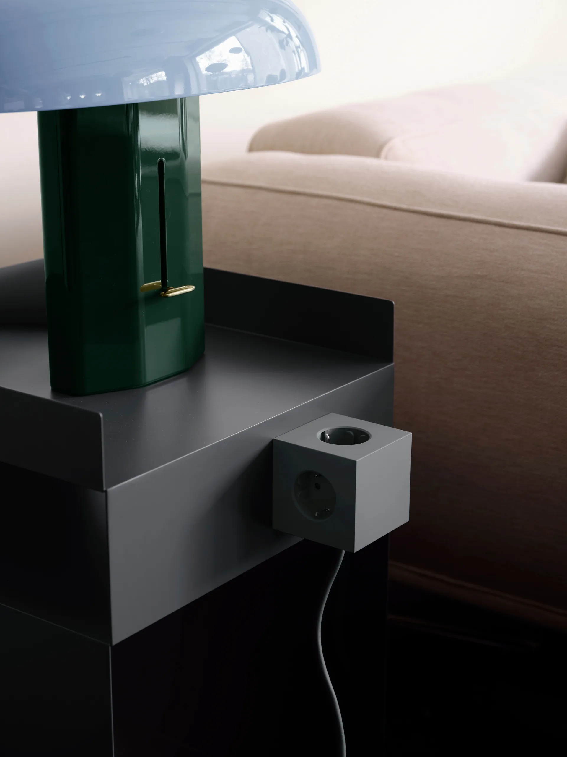 Square 1 power strip USB-C 30W 3 m, Oak Green Avolt