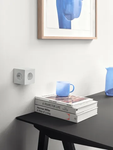 Square 1 socket USB-C 30W 1.8 m - White Martinelli Luce edition - Avolt