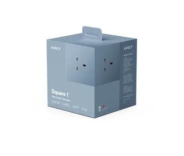 Square 1 UK power strip USB-C 30W 1.8 m - Shark Blue - Avolt