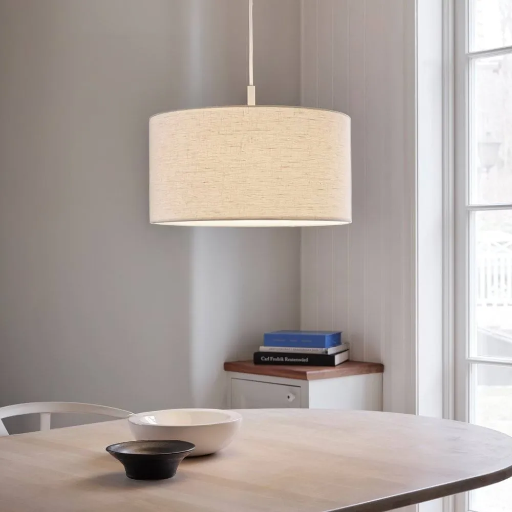 Soft pendant lamp Ø40 cm, Linen white-sand, Ø44 cm Belid