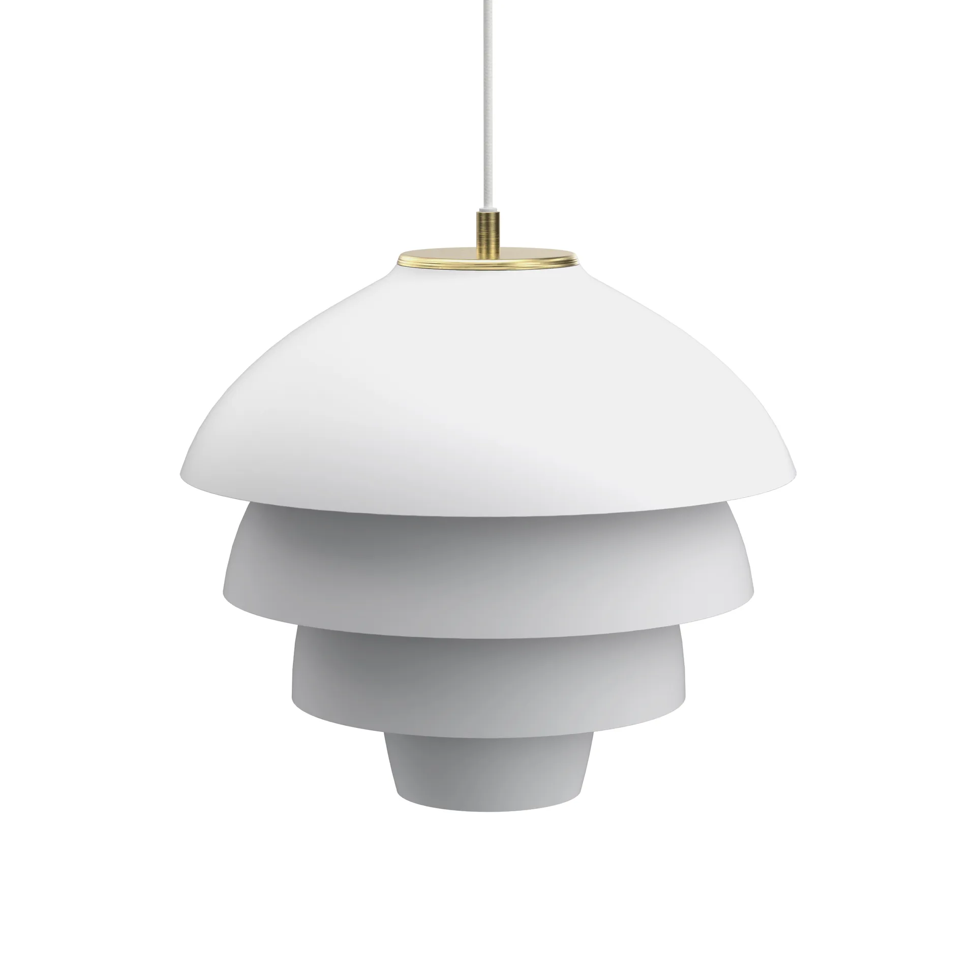 Valencia pendant lamp Ø42 cm, Matt white - brass Belid