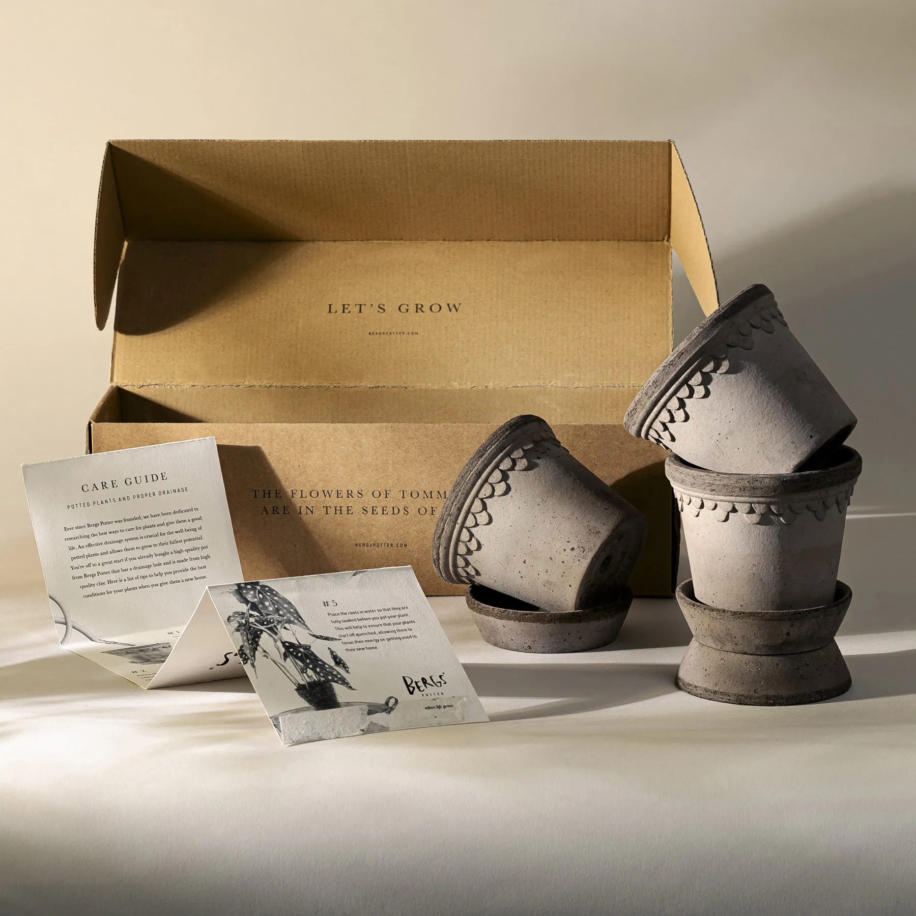 Copenhagen pot Ø10 cm 3-pack, Grey Bergs Potter