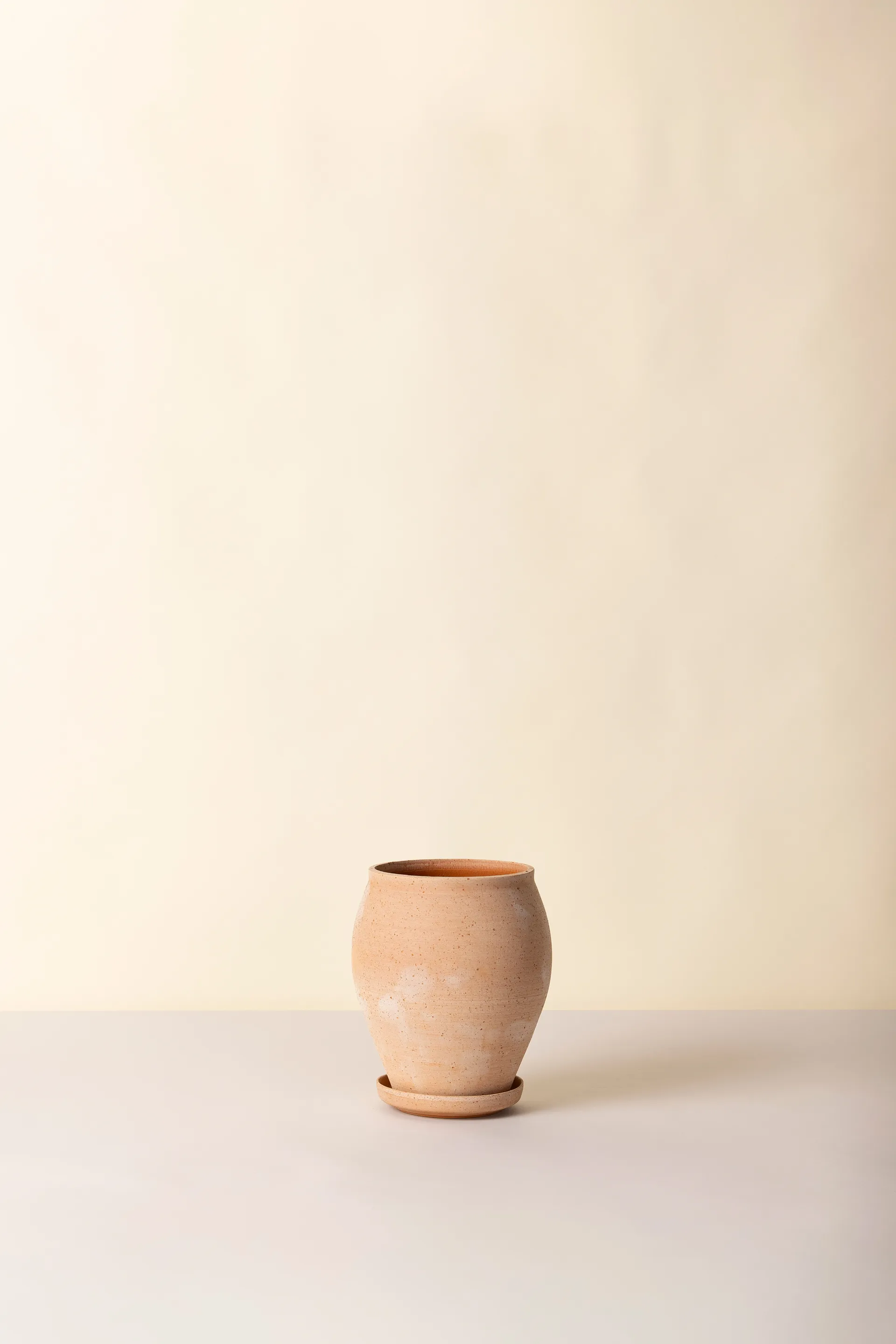 Delphi pot with saucer, 2 pieces, Pink, Ø22 cm, tall Bergs Potter