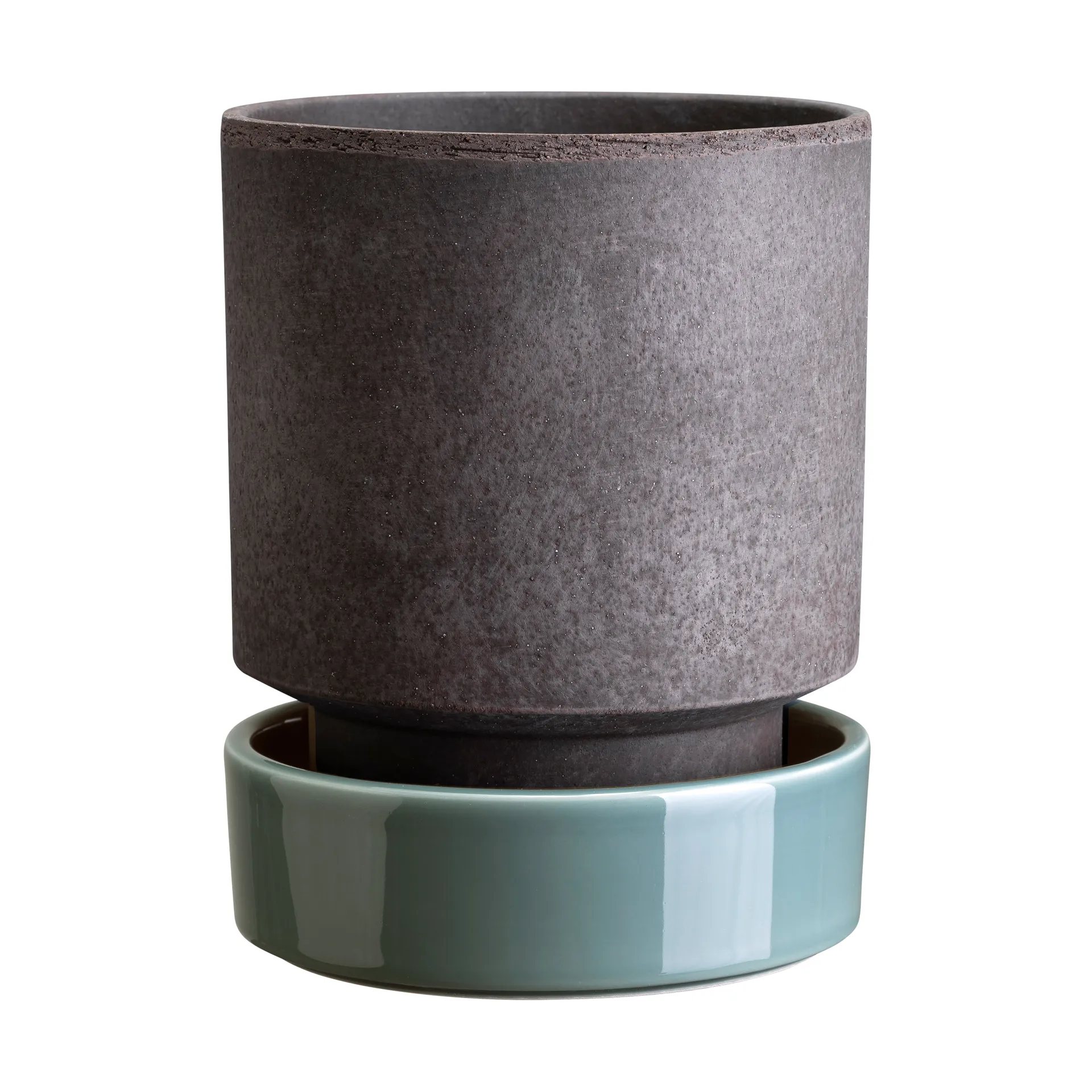 Hoff pot, Ø14 cm, Raw Grey-Misty Blue Bergs Potter