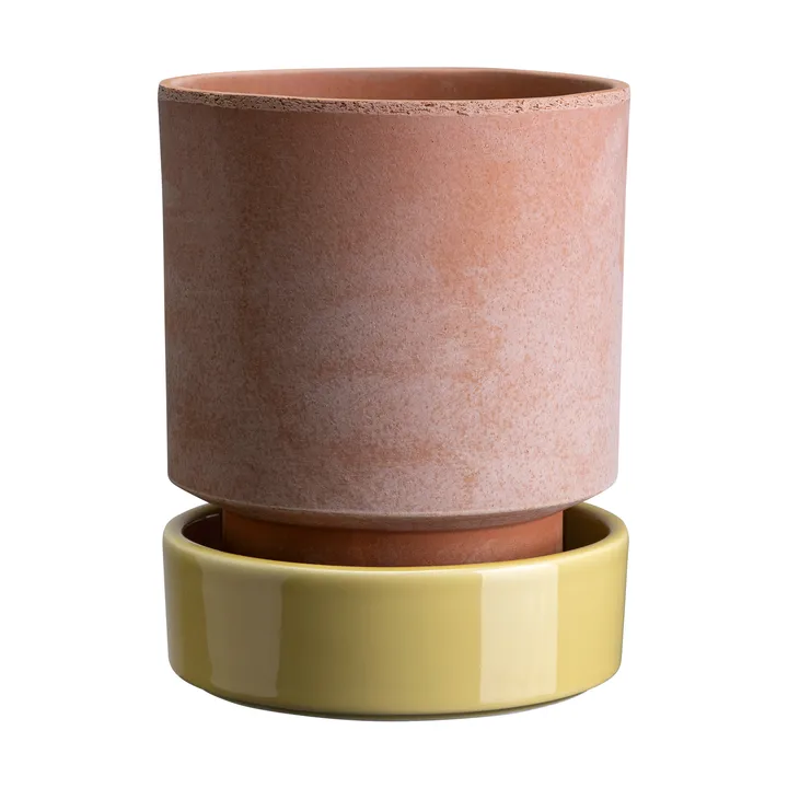 Hoff pot - Ø14 cm, Raw Rosa-Pale Yellow - Bergs Potter