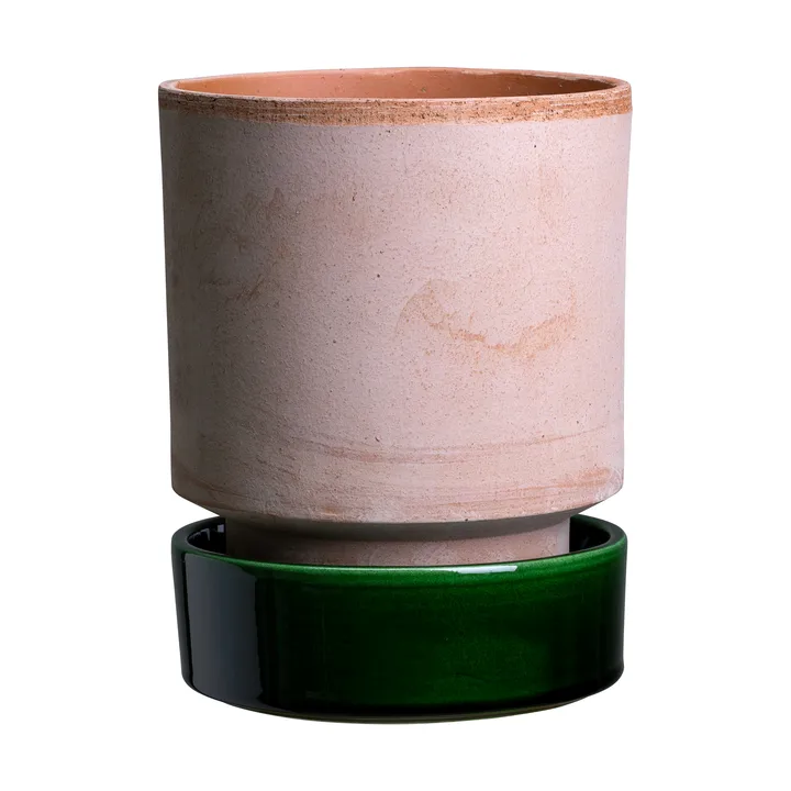 Hoff pot - Ø16 cm, Raw Rosa-Emerald Green - Bergs Potter