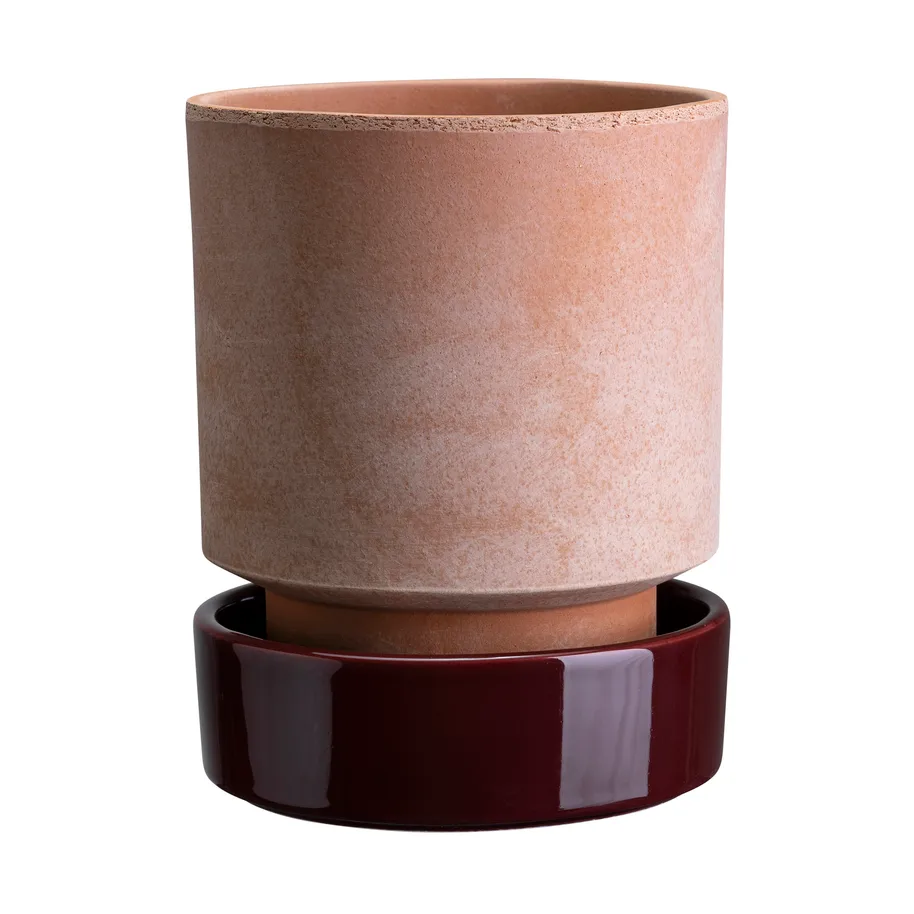 Hoff pot, Ø18 cm, Raw Rosa-Deep Burgundy Bergs Potter