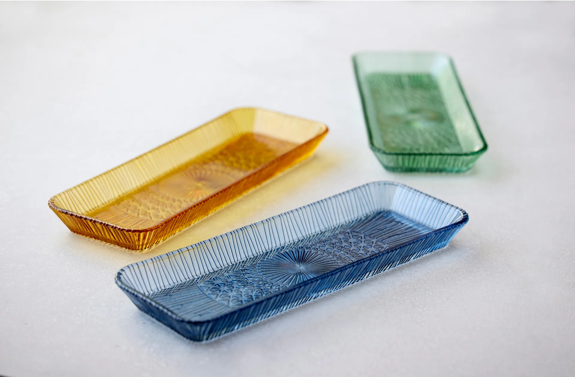 Kusintha serving dish rectangular 14x38 cm, Blue Bitz