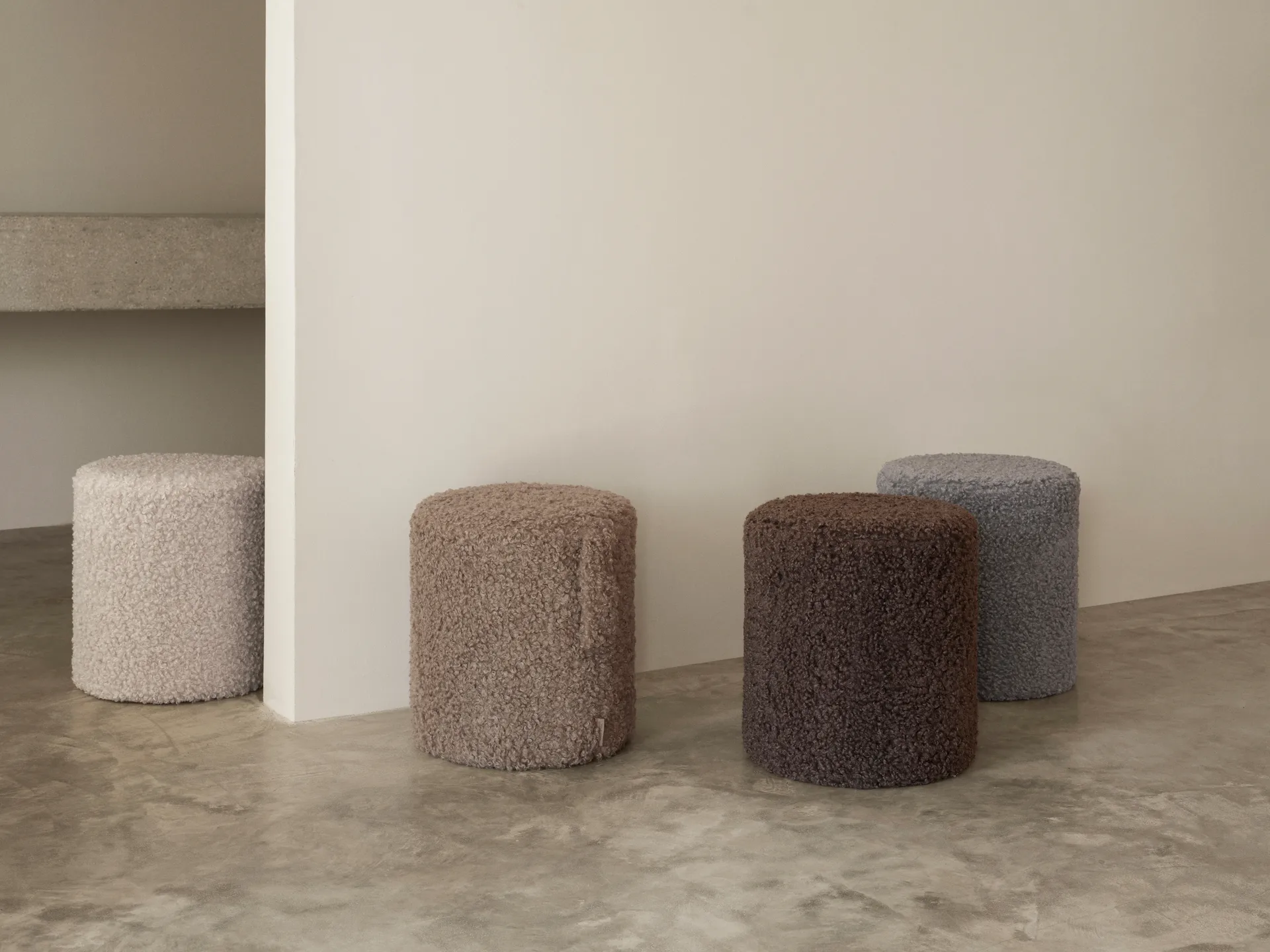 Teddy pouf, Sharkskin, Ø35x40 cm blomus