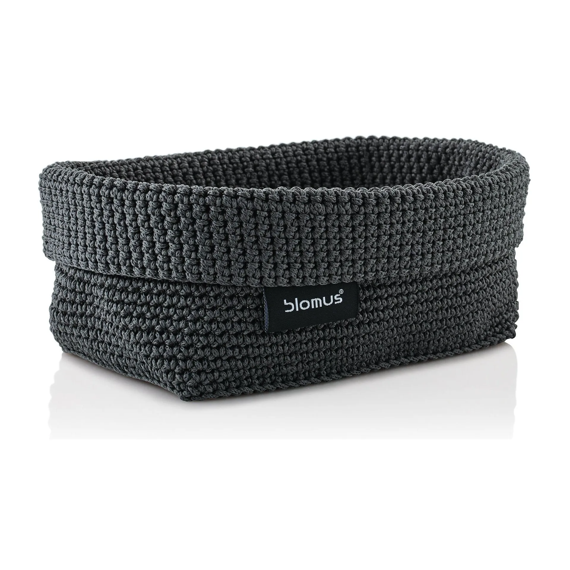 Tela textile basket L 12x20 cm, Anthracite blomus