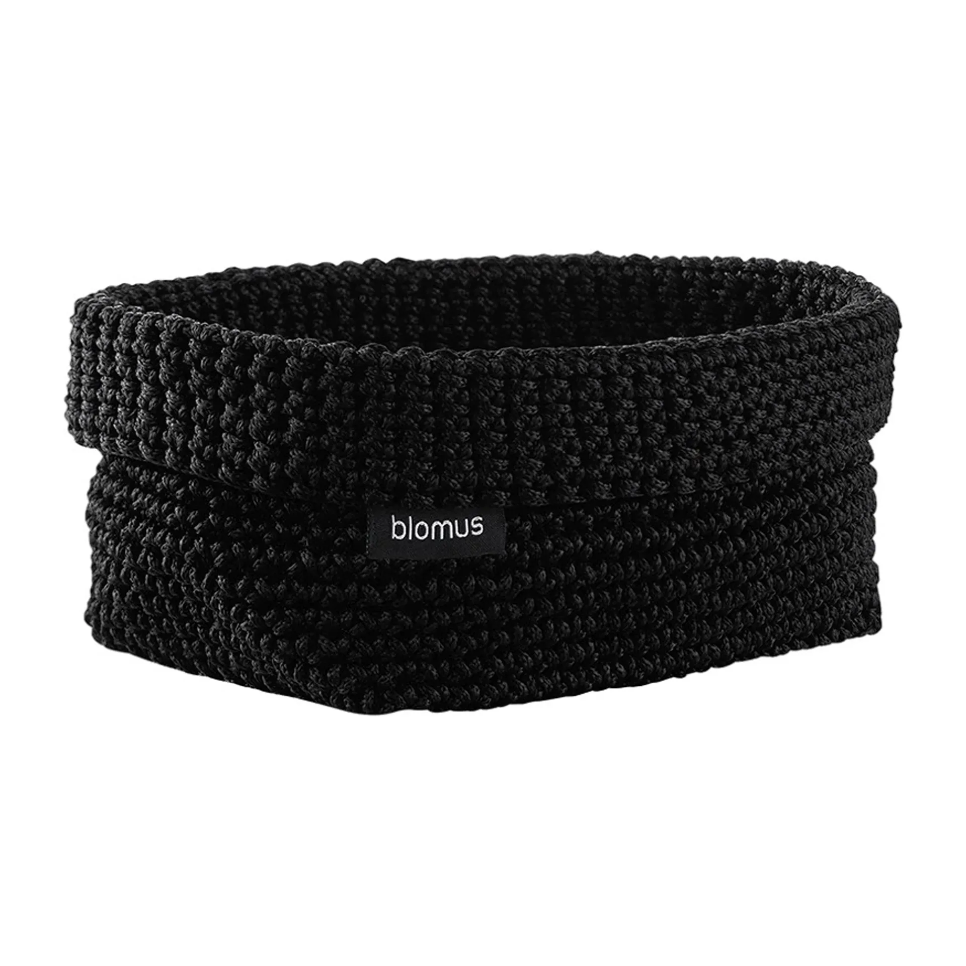 Tela textile basket L 12x20 cm, Black blomus