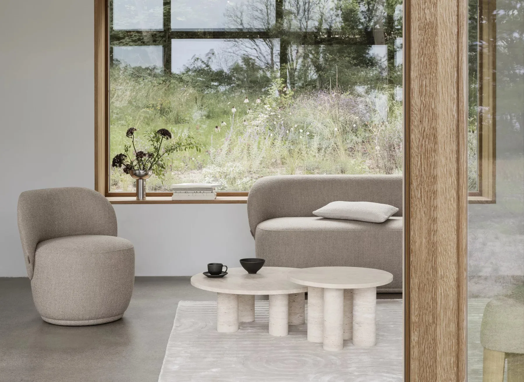 Uzu rug L 200x300 cm, Beige blomus