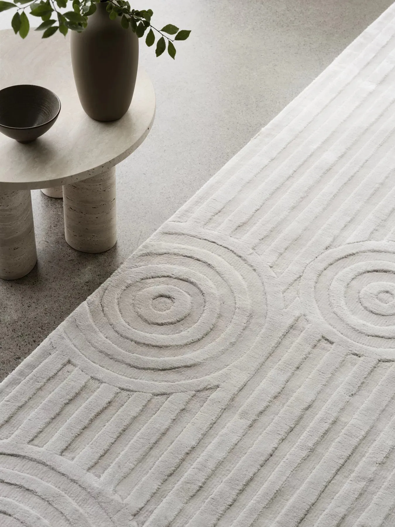 Uzu rug L 200x300 cm, Beige blomus
