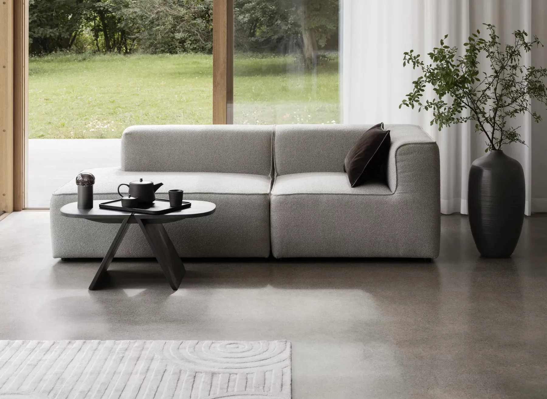 Uzu rug L 200x300 cm, Beige blomus