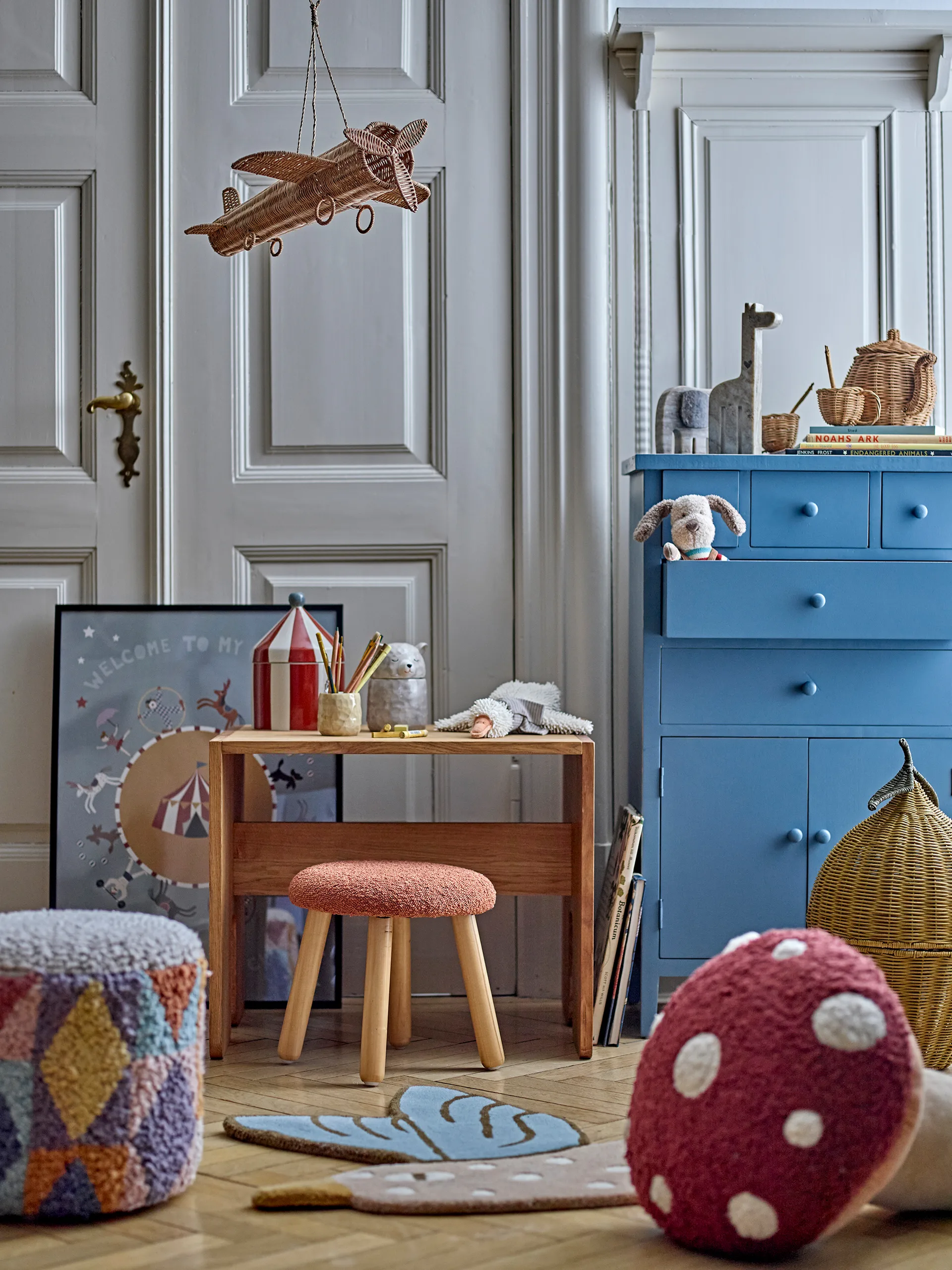 Aksel round stool, Brown Bloomingville