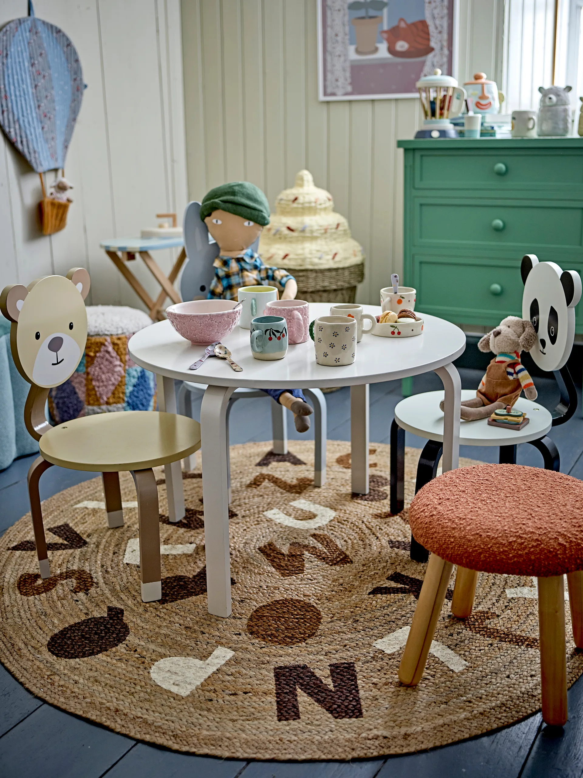 Aksel round stool, Brown Bloomingville