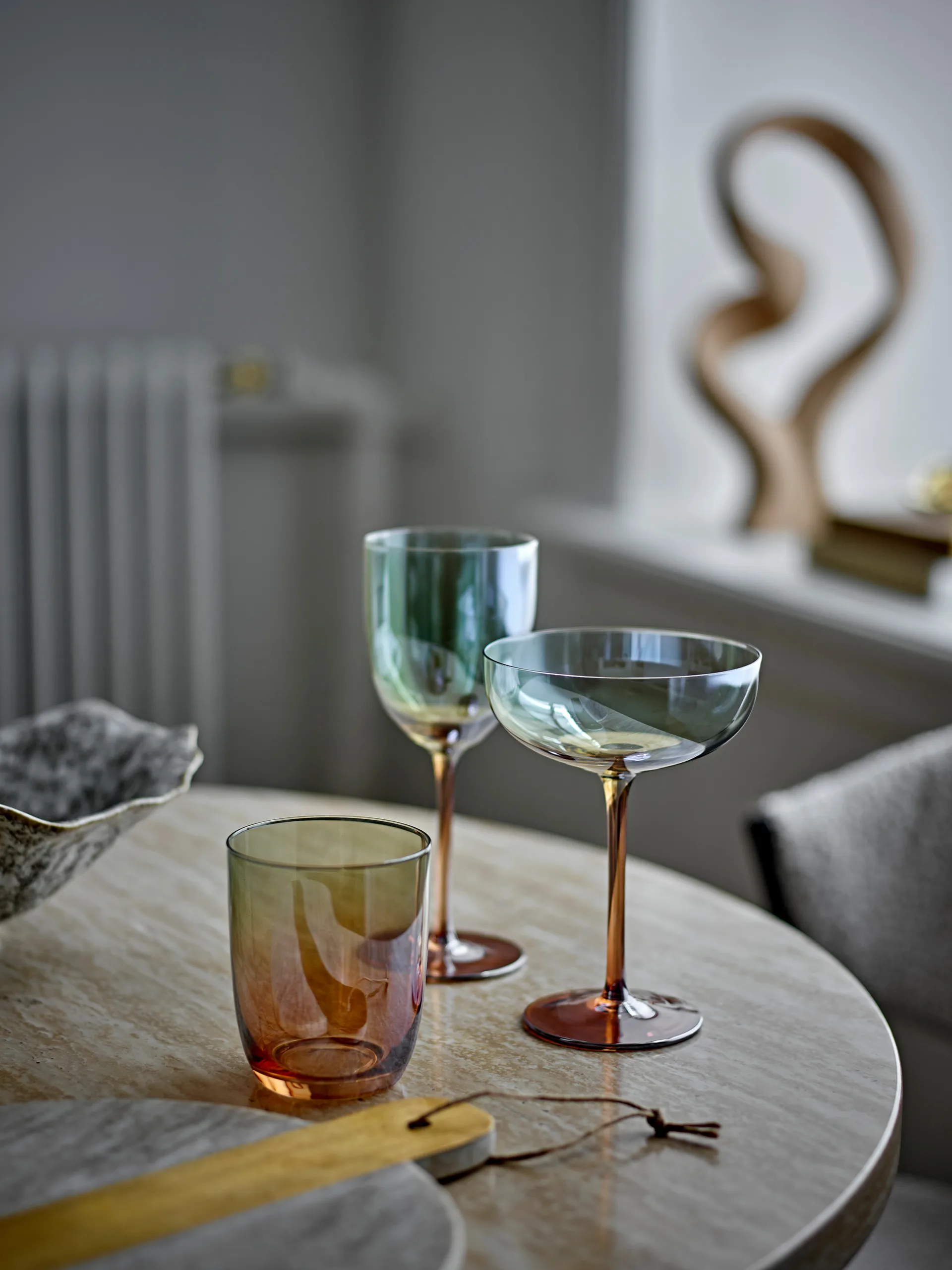 Aston cocktail glass 4-pack, Bronze Bloomingville