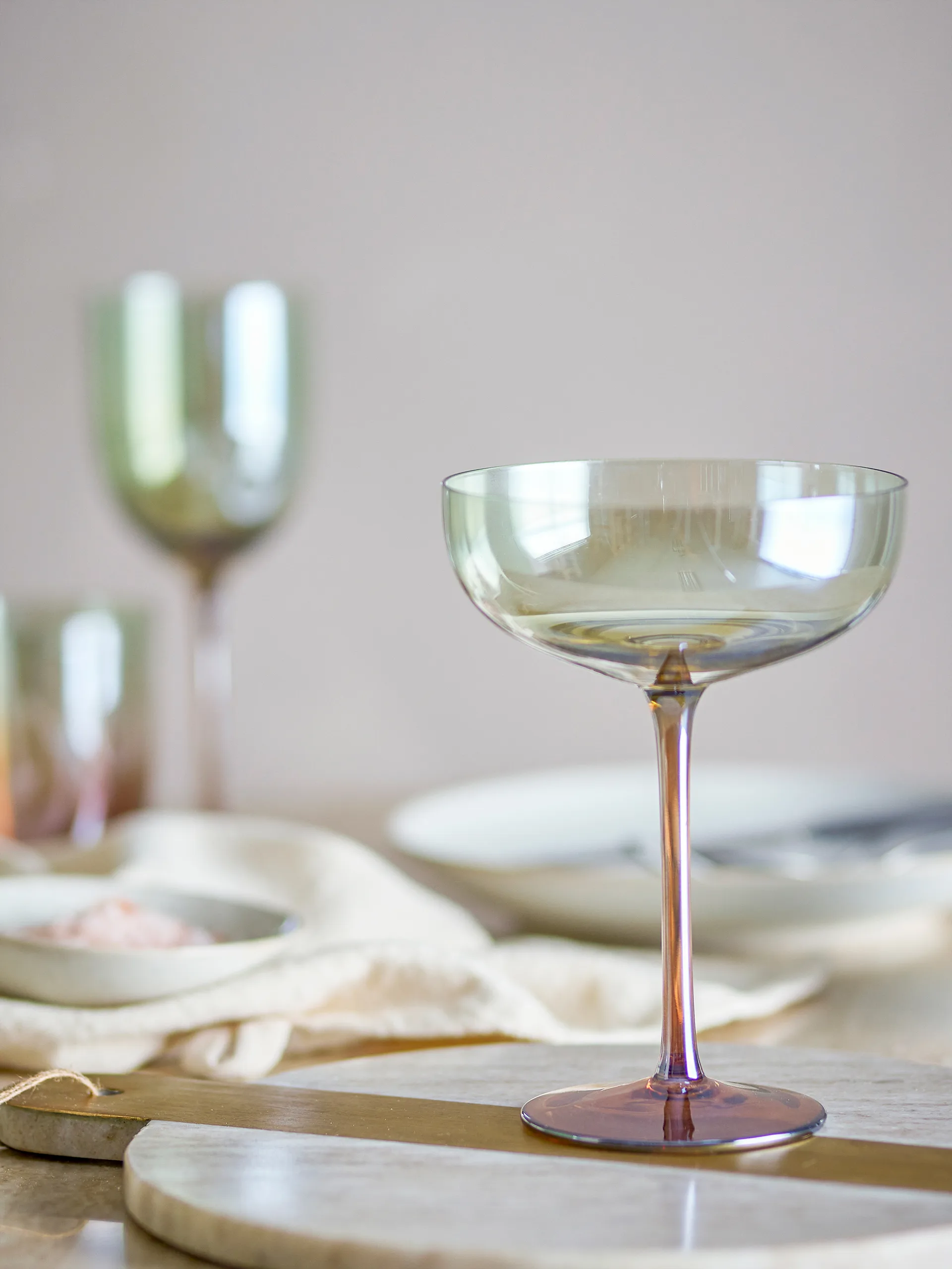 Aston cocktail glass 4-pack, Bronze Bloomingville
