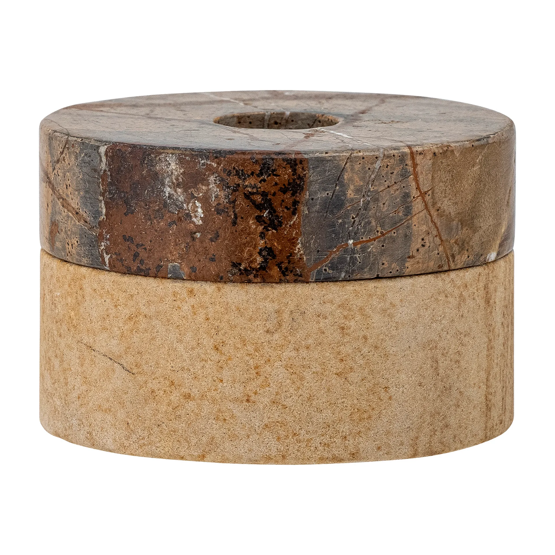 Dalin candle sticks-tea light sticks Ø9 cm, Sand stone Bloomingville