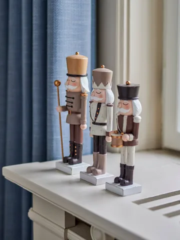 Darryl nutcracker Christmas decoration - Brown, 3 pieces - Bloomingville