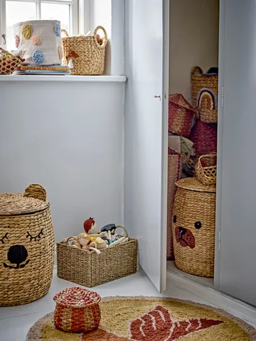Dolma storage basket with lid Ø42x50 cm - Nature - Bloomingville