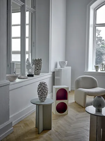 Edith side table Ø40 cm - White - Bloomingville