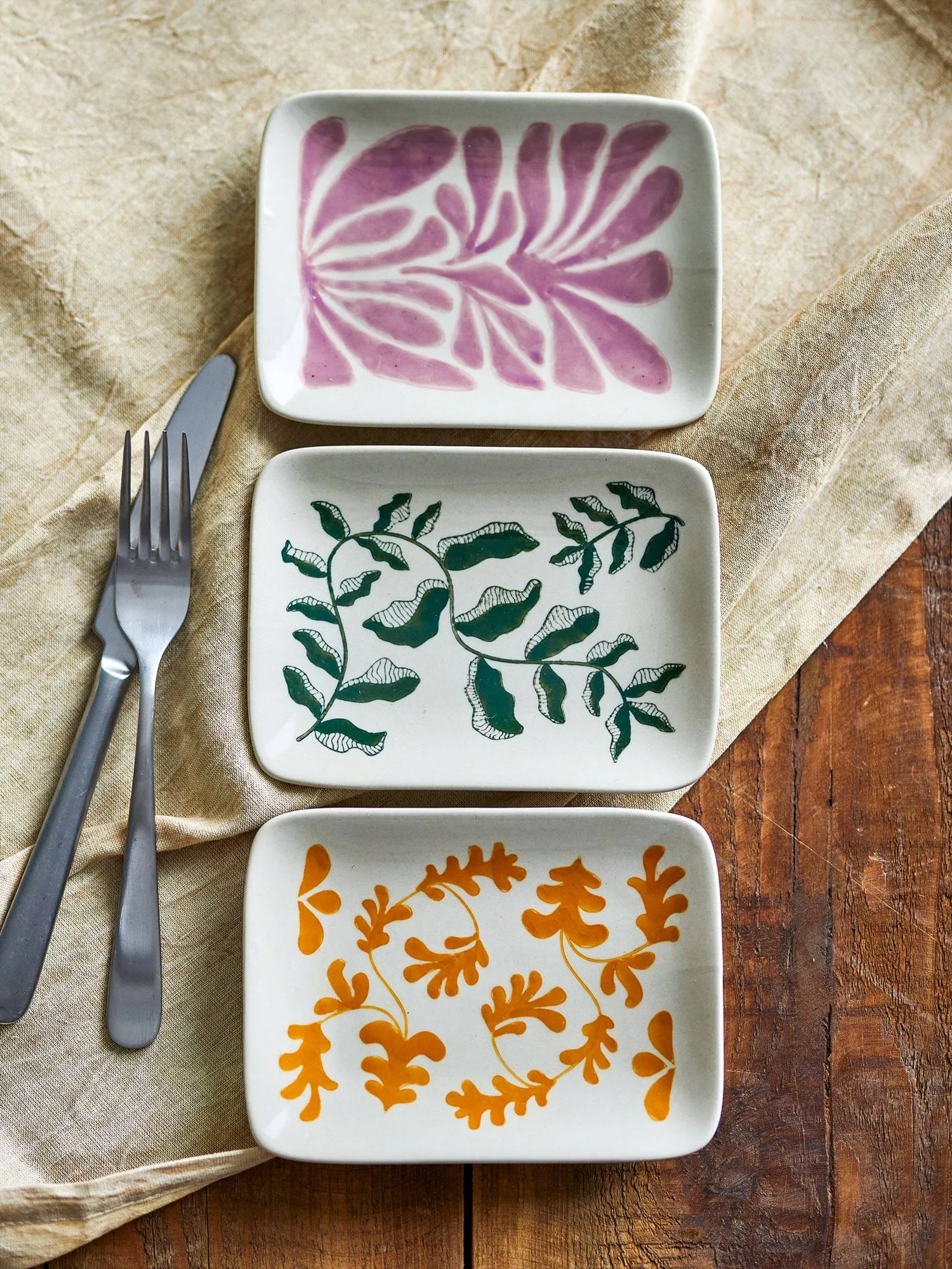 Fauni side plate, Yellow, 15x11.5 cm Bloomingville