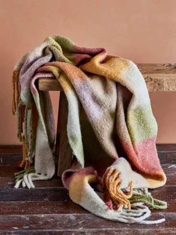 Hamisha throw blanket - Multi, checked, 152x127 cm - Bloomingville