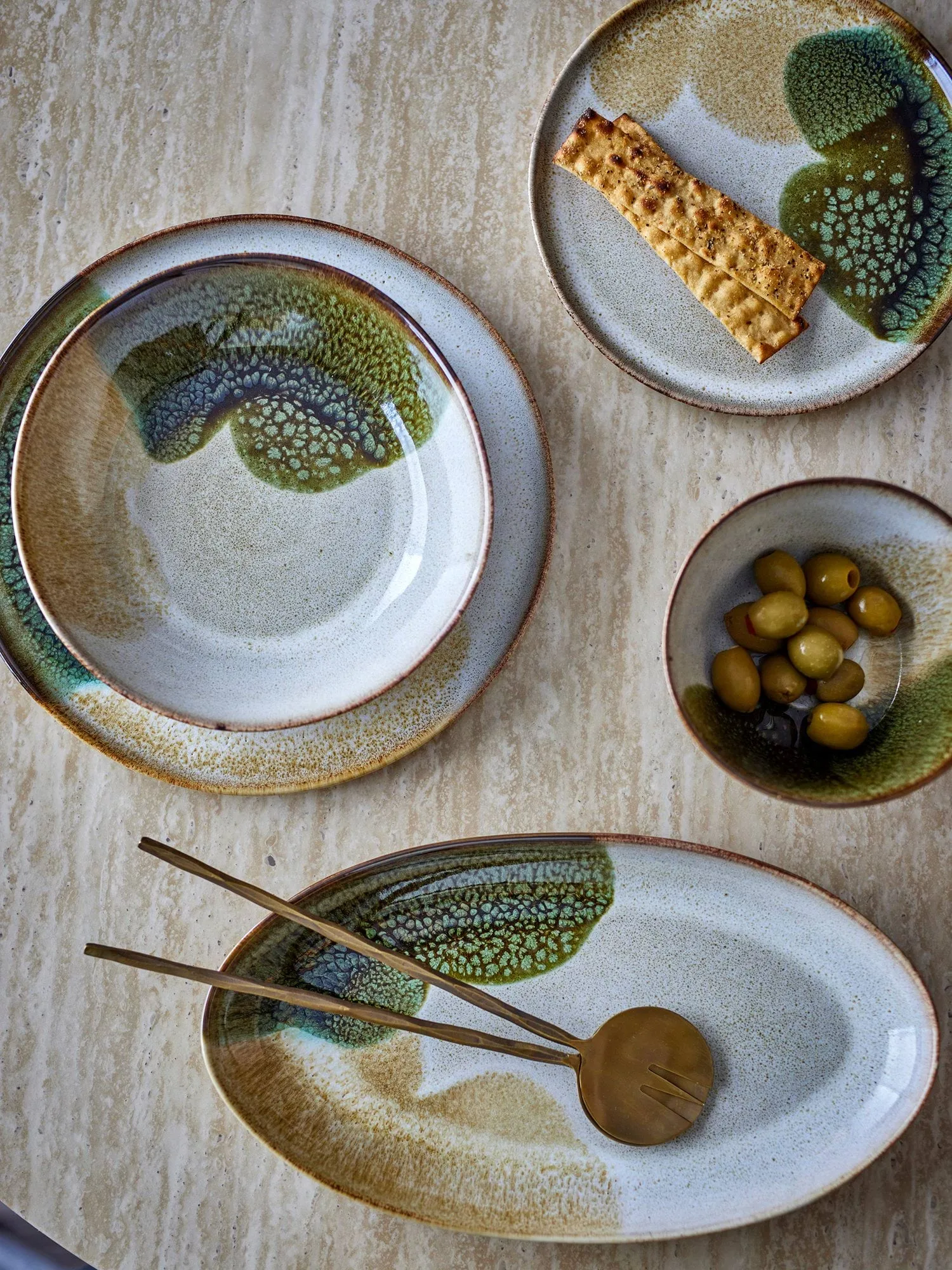 Jules plate, Green, Ø22 cm Bloomingville