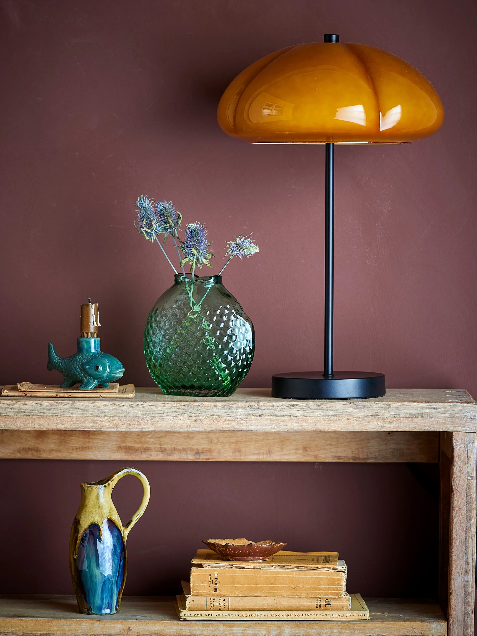 Kinoko table lamp Ø30 cm, Yellow Bloomingville