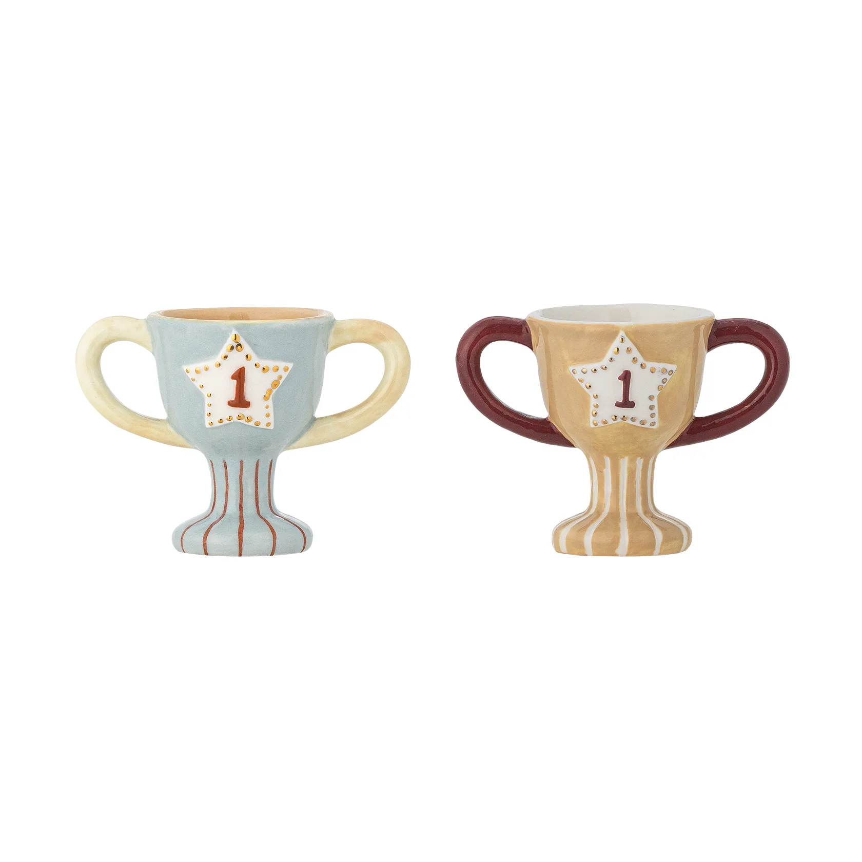 Trophy egg cup 2-piece, Blue Bloomingville