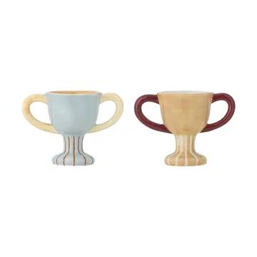 Trophy egg cup 2-piece - Blue - Bloomingville