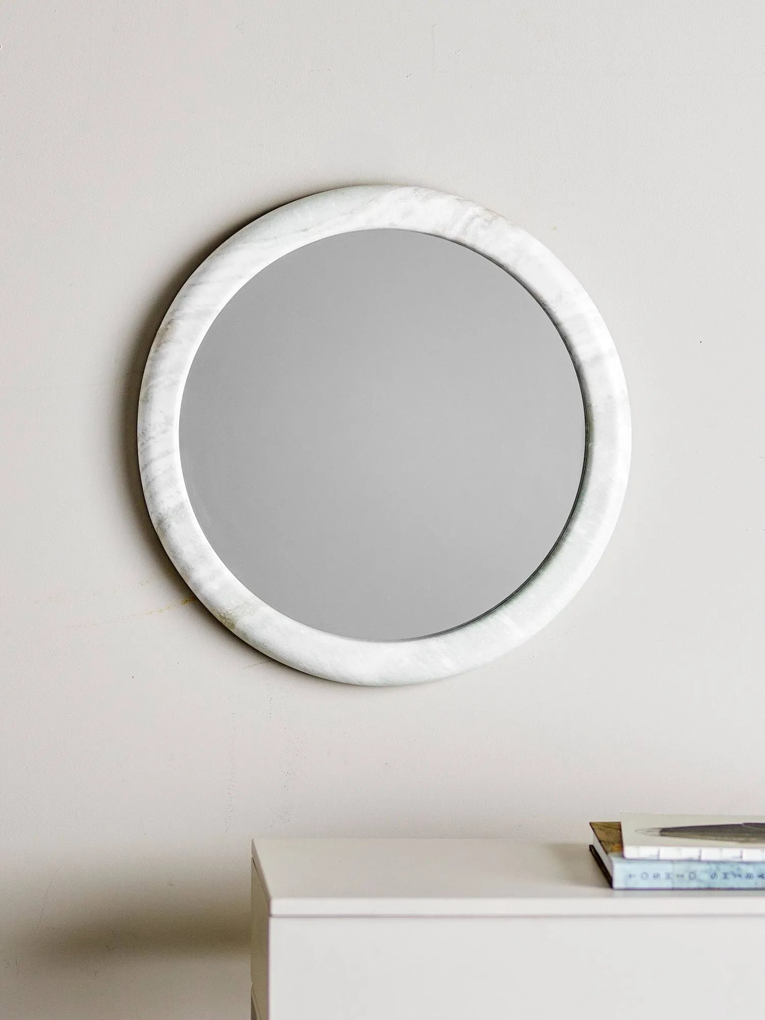 Vaka wall mirror, Nature, Ø50 cm Bloomingville