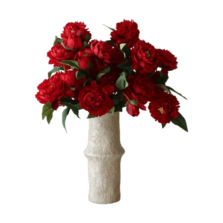 Artificial peony bouquet - Large, red 7 pcs - Botané