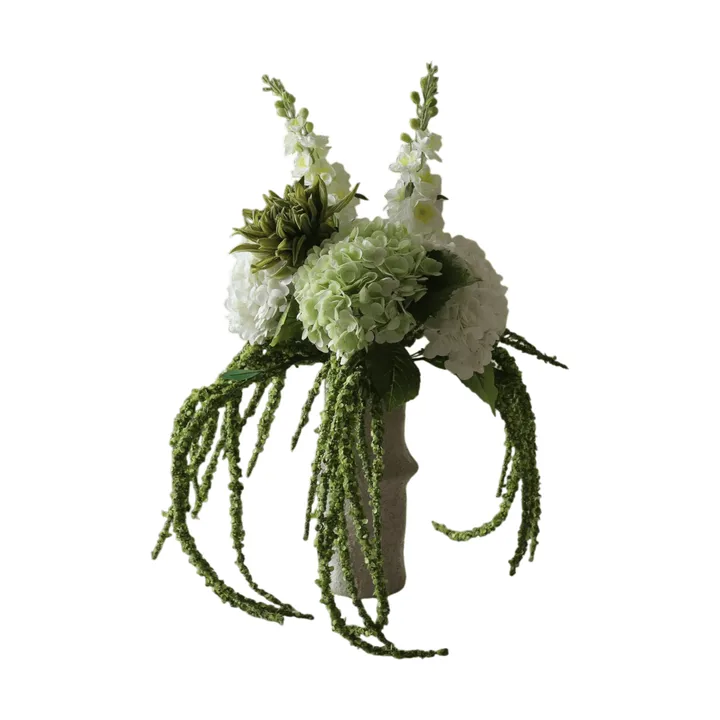 Enchanted Matcha artificial bouquet - Delphinium-amaranth-hydrangea-cactus, 9 pcs - Botané