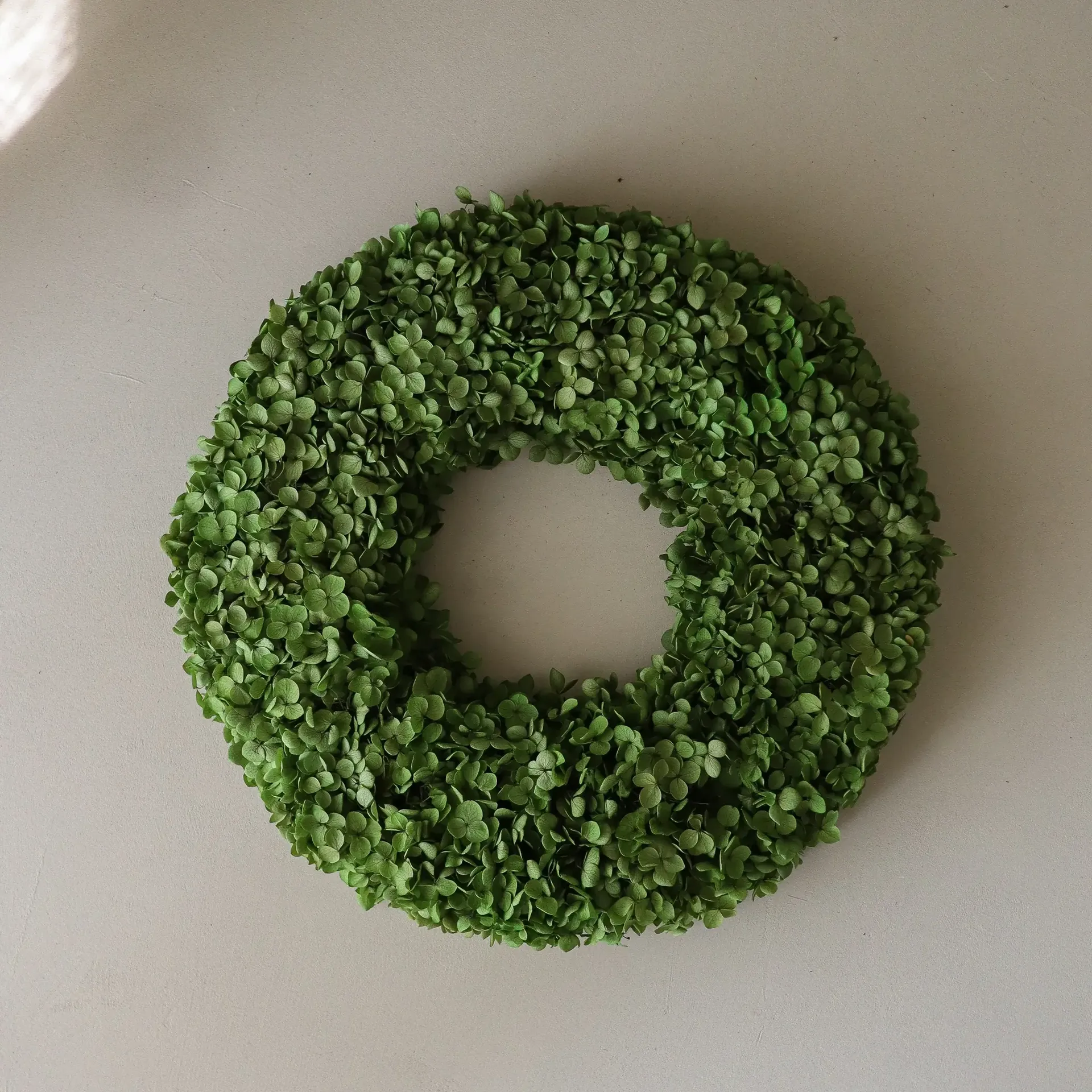 Hortensia Wreath flower wreath, Green, Ø40 cm Botané