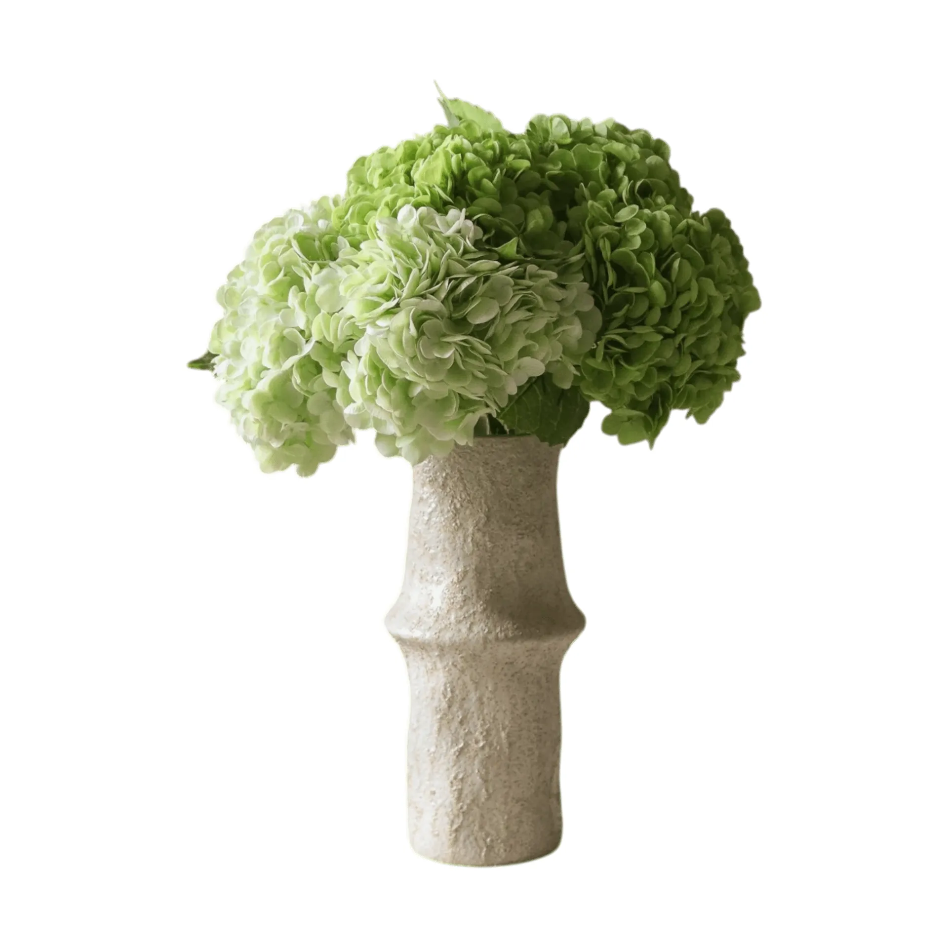 Hydrangea artificial bouquet, Green, 7 pcs Botané