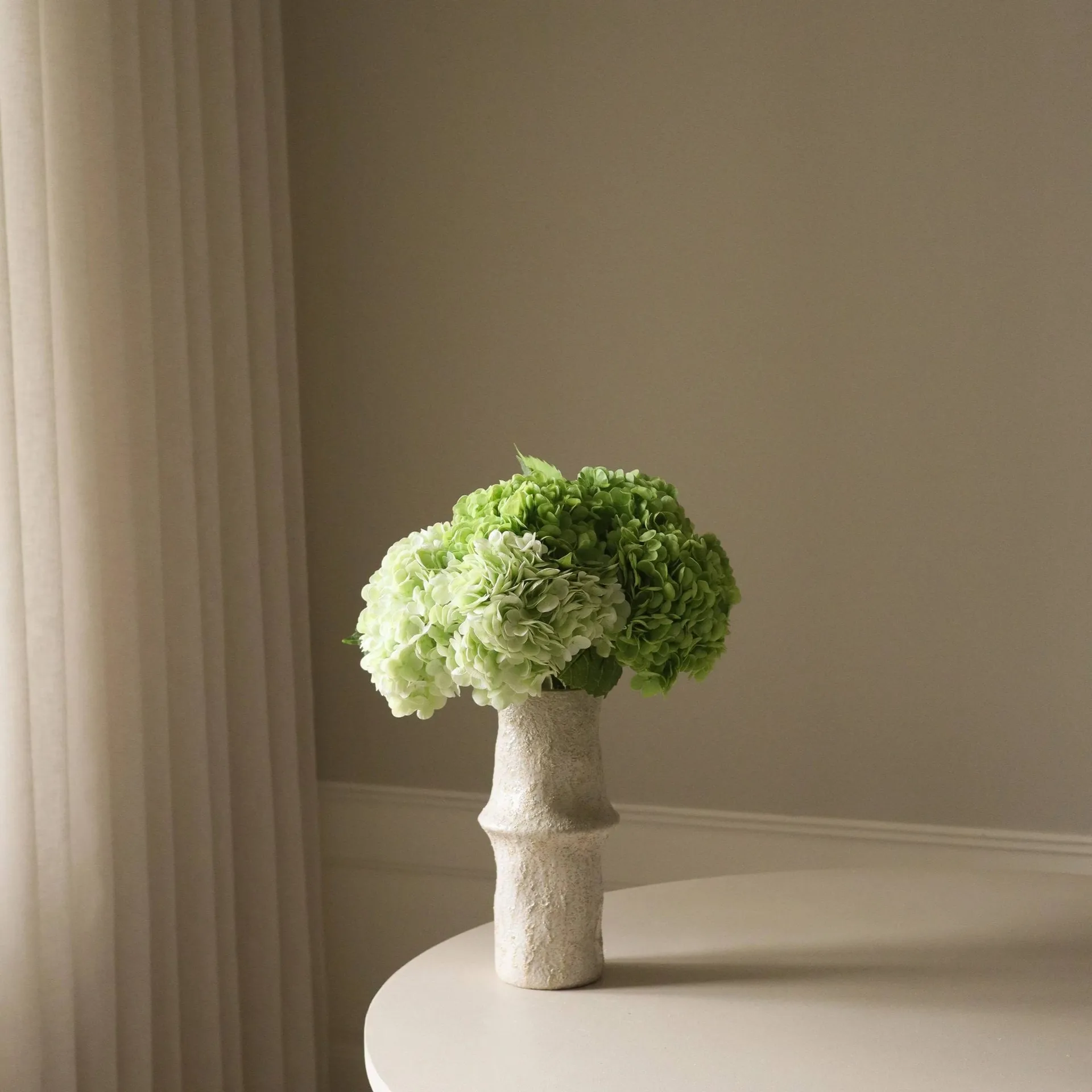 Hydrangea artificial bouquet, Green, 7 pcs Botané
