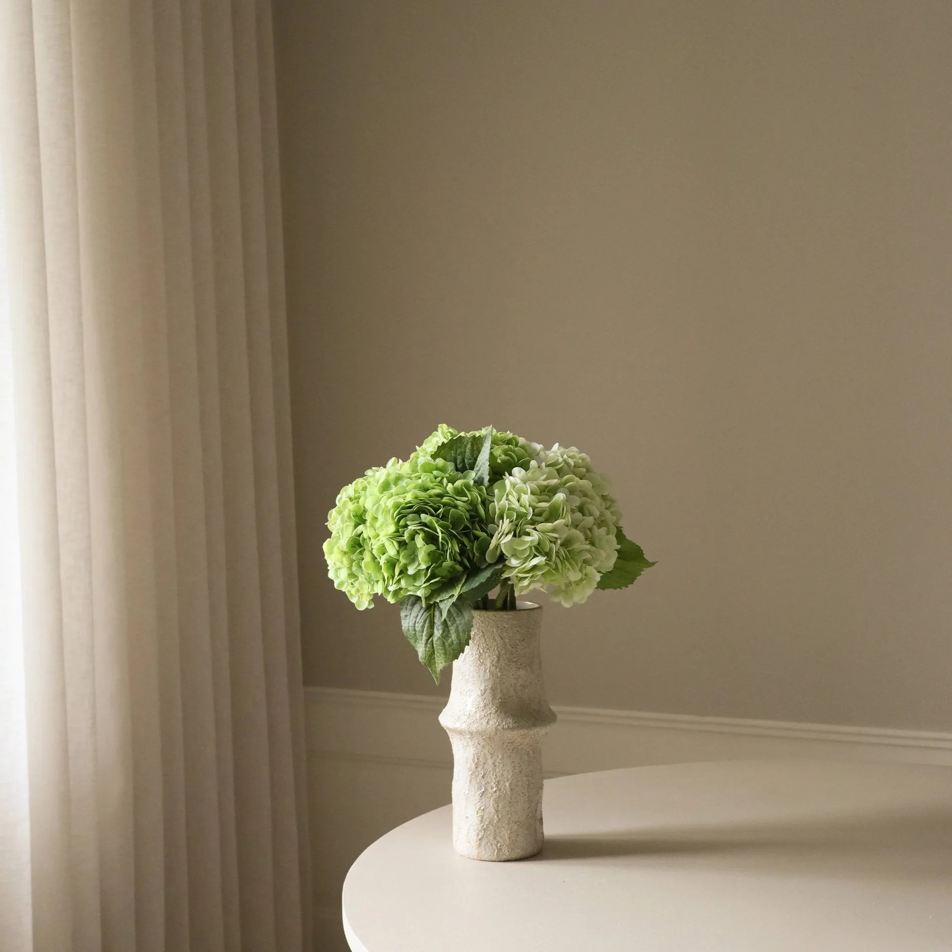 Hydrangea artificial bouquet, Green, 7 pcs Botané