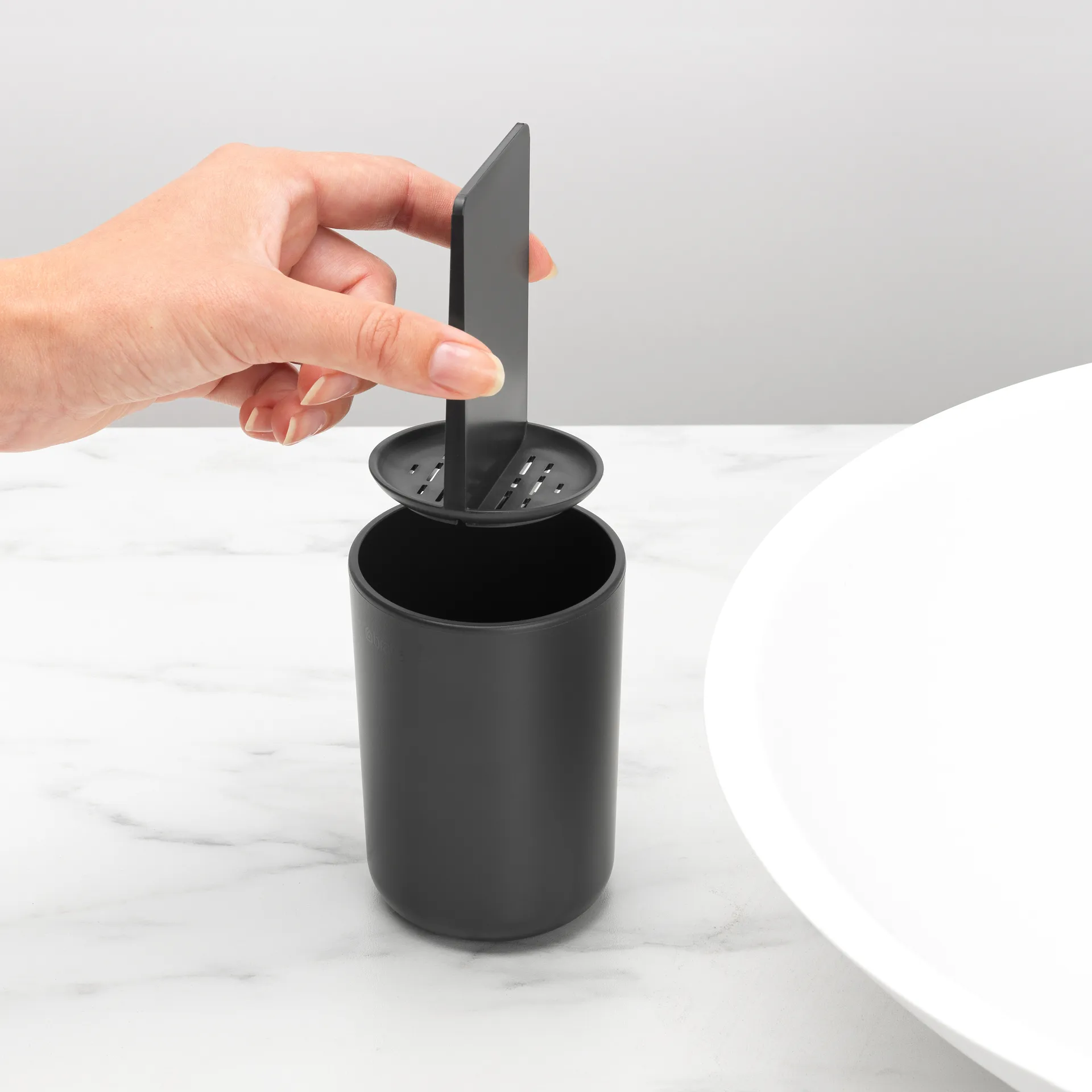 Brabantia ReNew toothbrush holder, dark grey Brabantia