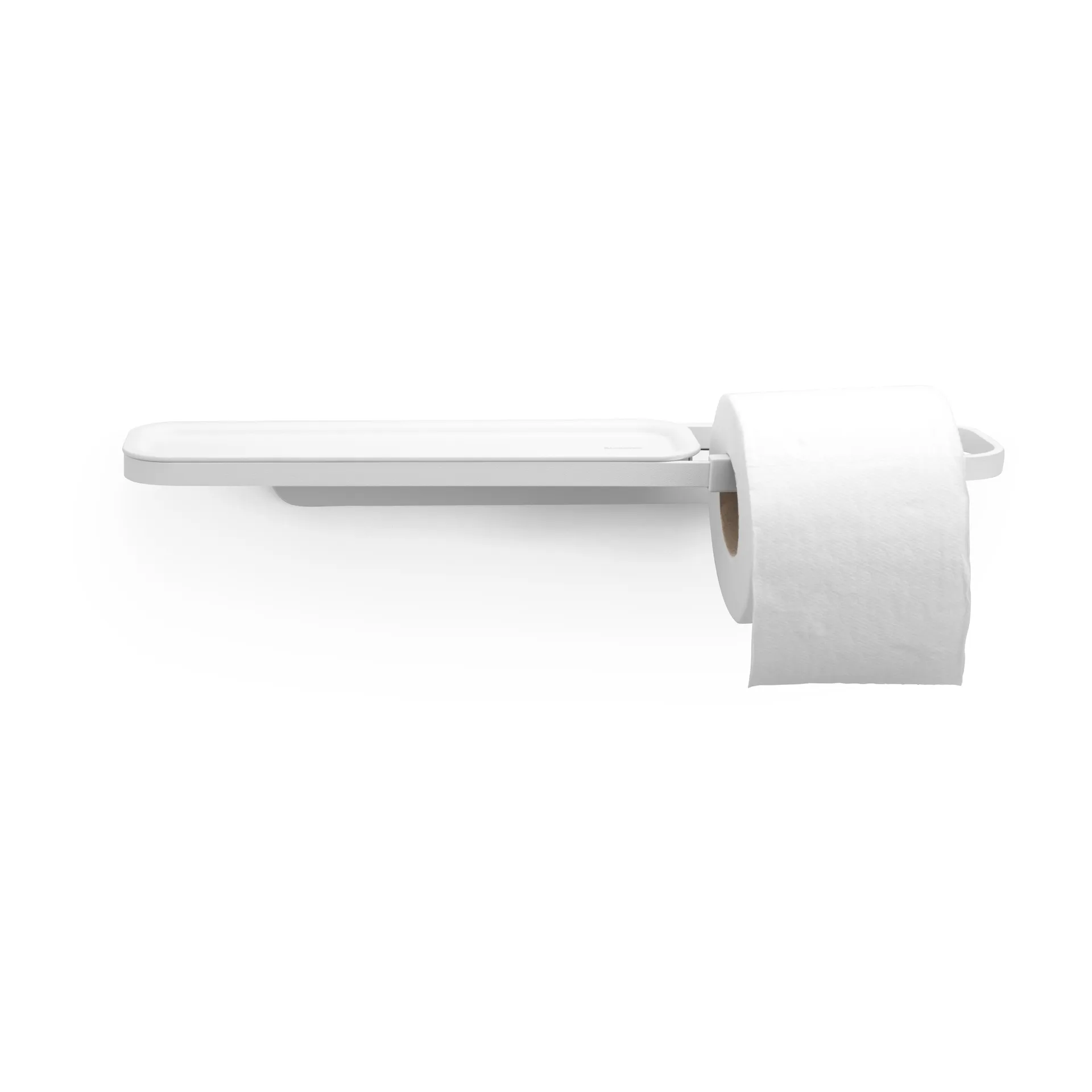 MindSet Toilet paper holder with shelf, Mineral Fresh White Brabantia