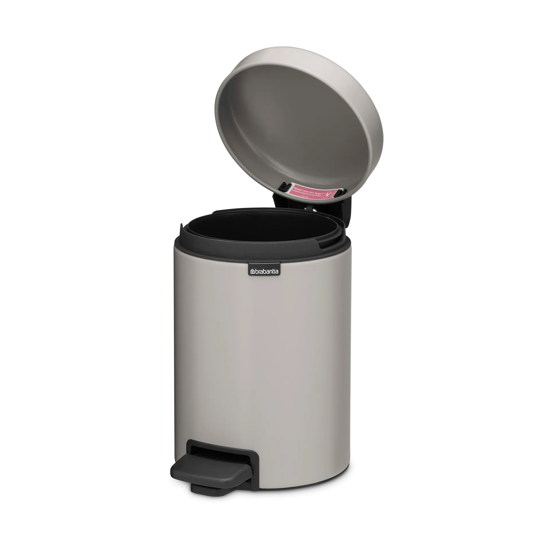 New Icon pedal bin 3 liter, Soft grey Brabantia