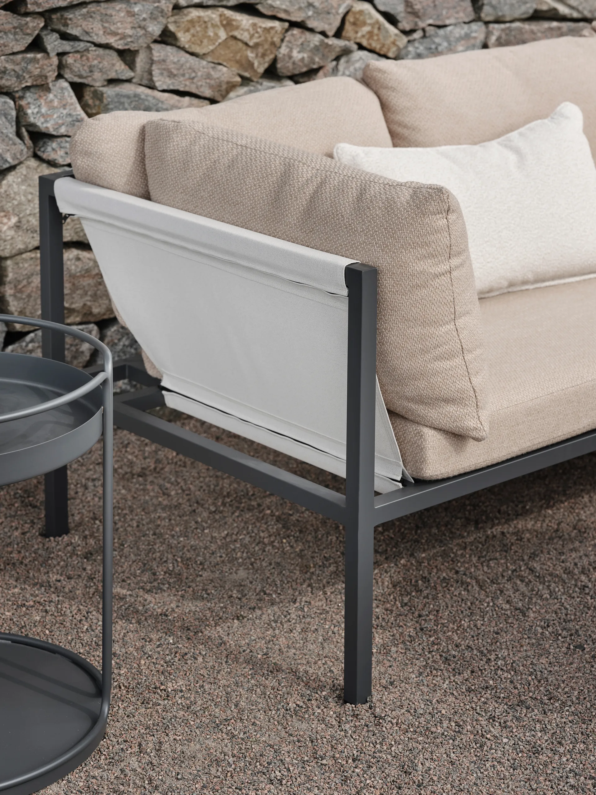 Allie corner sofa, Barley-anthracite Brafab